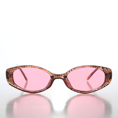 90s Oval Sunglasses with Light Tinted Lenses - Helena