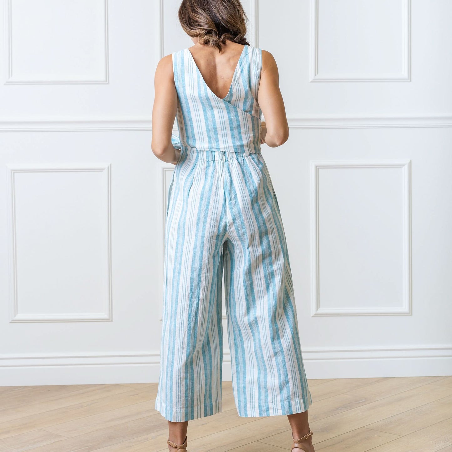 Tie-Waist Wide Leg Jumpsuit
