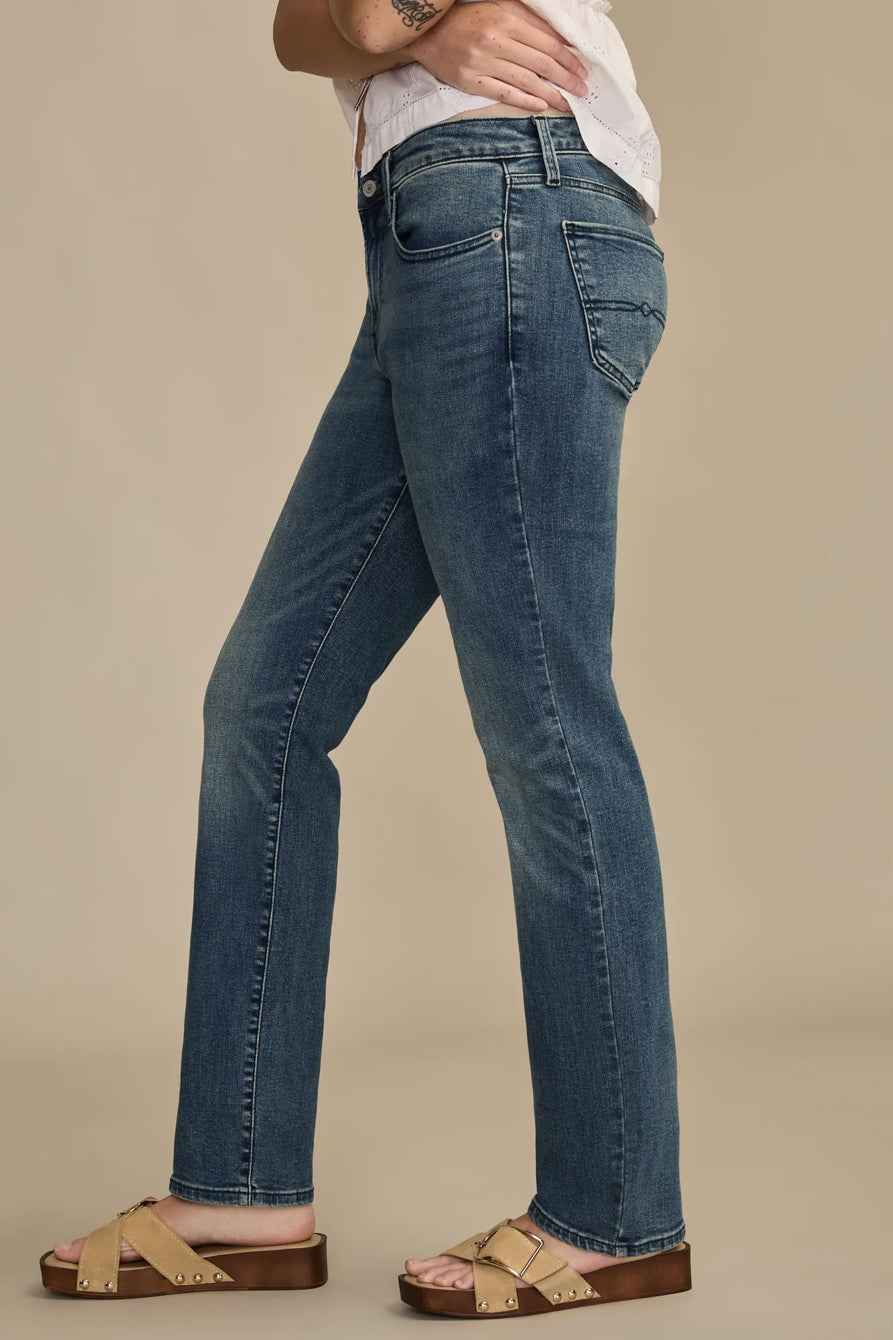 [124872-420] WOMENS LUCKY BRAND HIGH RISE CURVY STRAIGHT - GEMINI