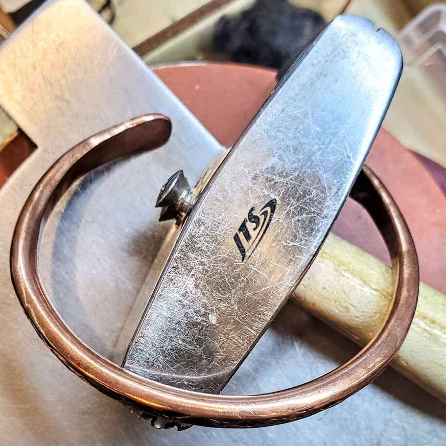 Handmade 2 ounce 6 Gauge Copper Hammered BIGGA Bangle