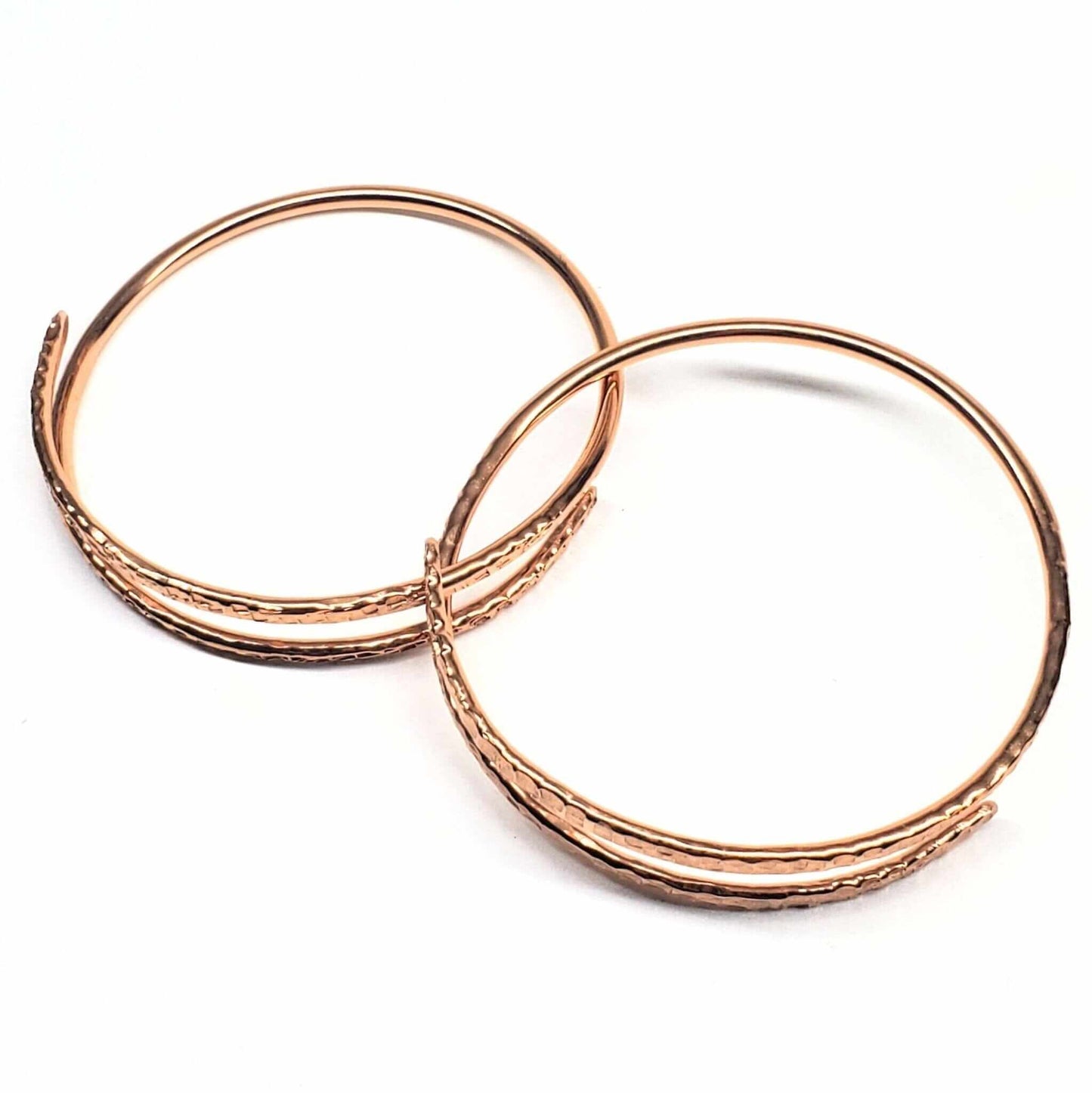 Copper Full Overlap Inter Locking Bangle Set