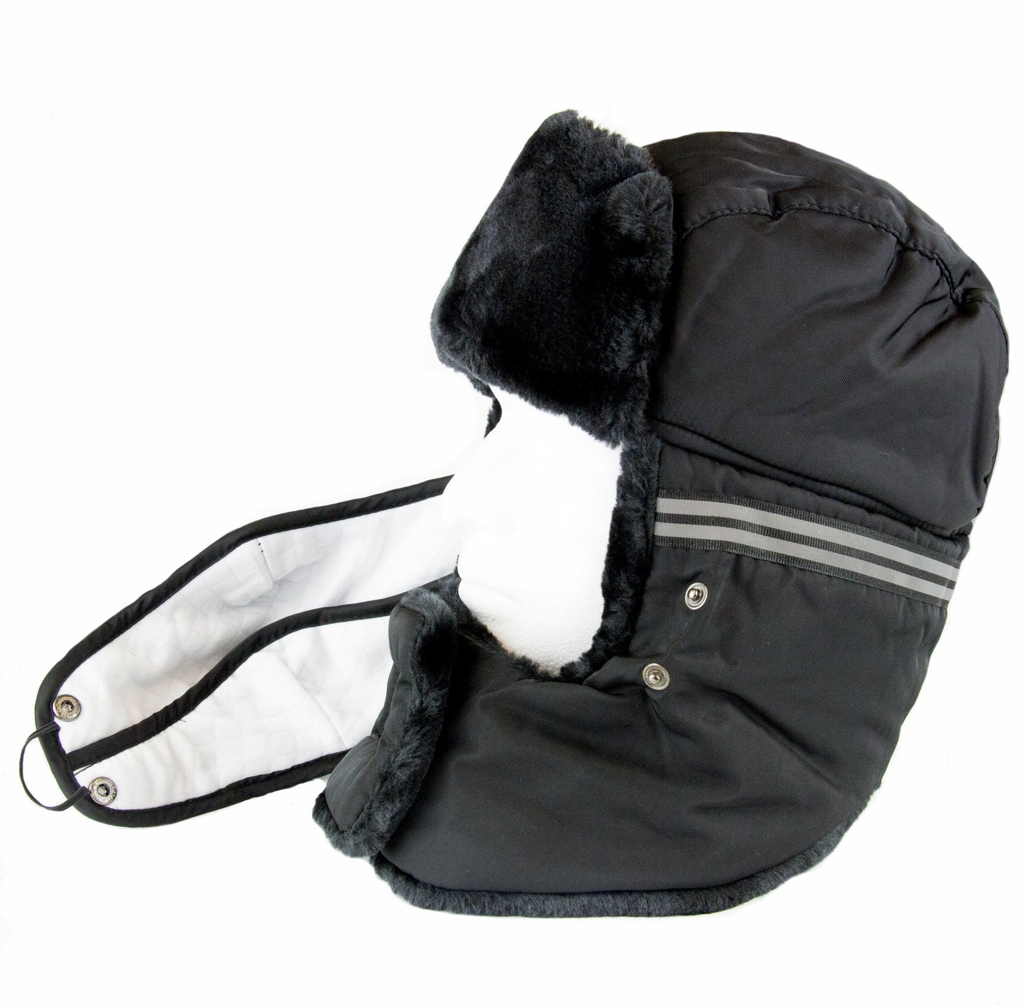 Sakkas Dab Unisex Faux Fur Ushanka Trapper Hat Chin Strap Removable Mask Russian Aviator Trooper Winter Hat for Men & Women