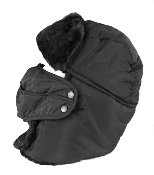 Sakkas Dab Unisex Faux Fur Ushanka Trapper Hat Chin Strap Removable Mask Russian Aviator Trooper Winter Hat for Men & Women