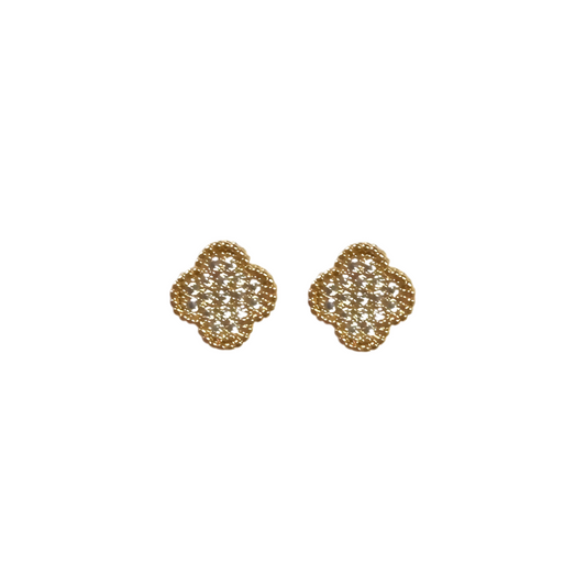 Gracie Pave Clover Stud