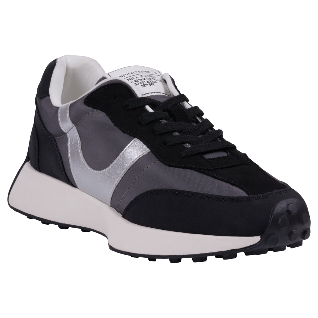 Women's Howell Black Lace-Up Sneakers