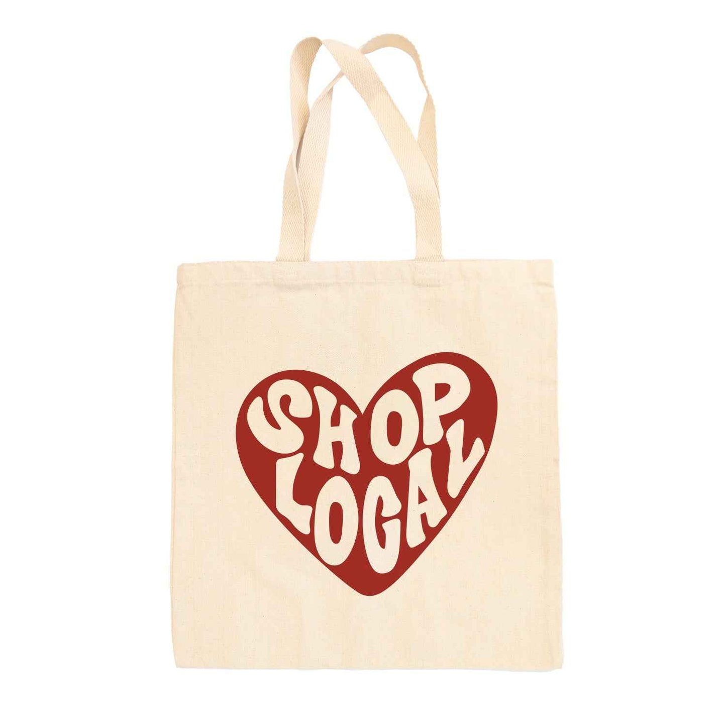 Shop Local Red Heart Tote Bag