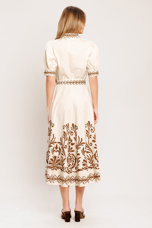 ROMANTIC HEIRLOOM WOVEN MIDI DRESS