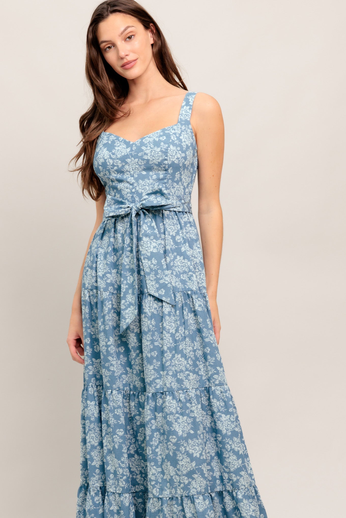 MODERN PRAIRIE BLOOM WOVEN MAXI DRESS