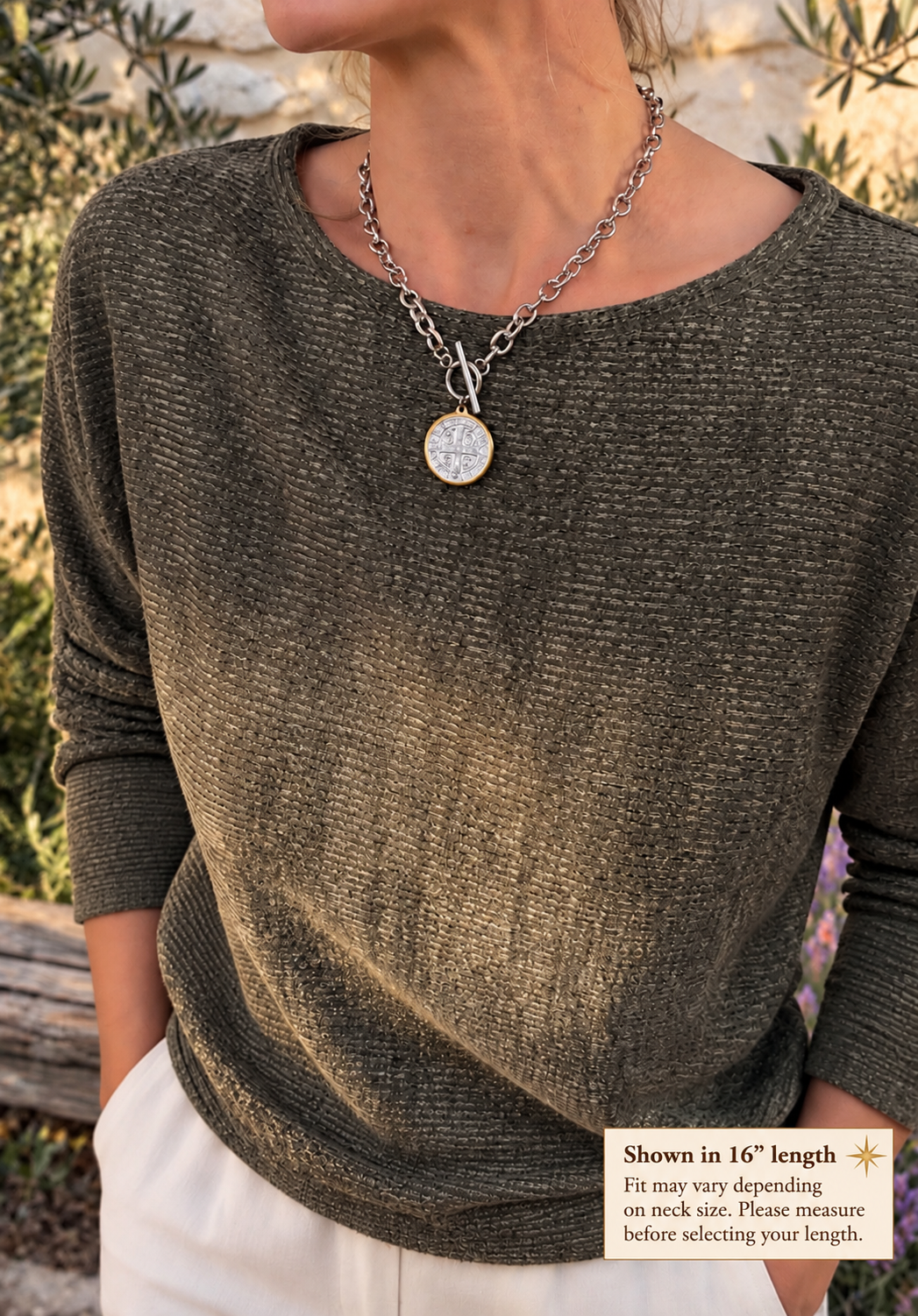 ST. BENEDICT TOGGLE NECKLACE