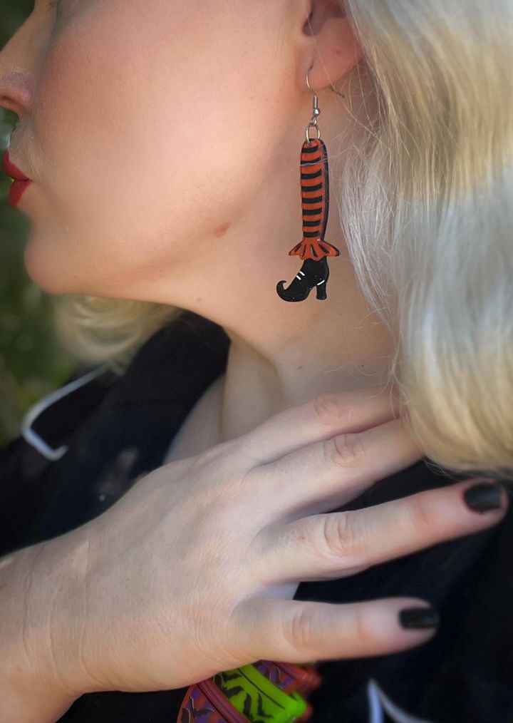 Bewitching Booties Purple Earrings by Lipstick & Chrome