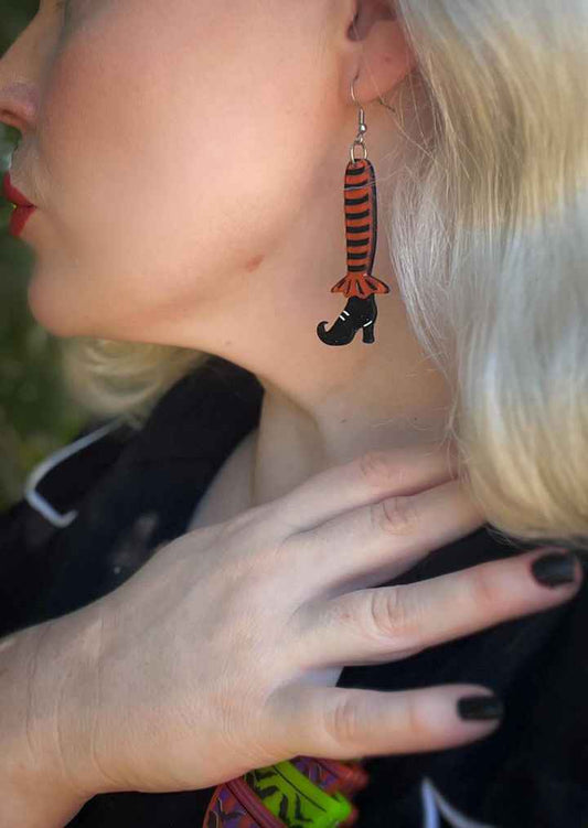 Bewitching Booties Purple Earrings by Lipstick & Chrome