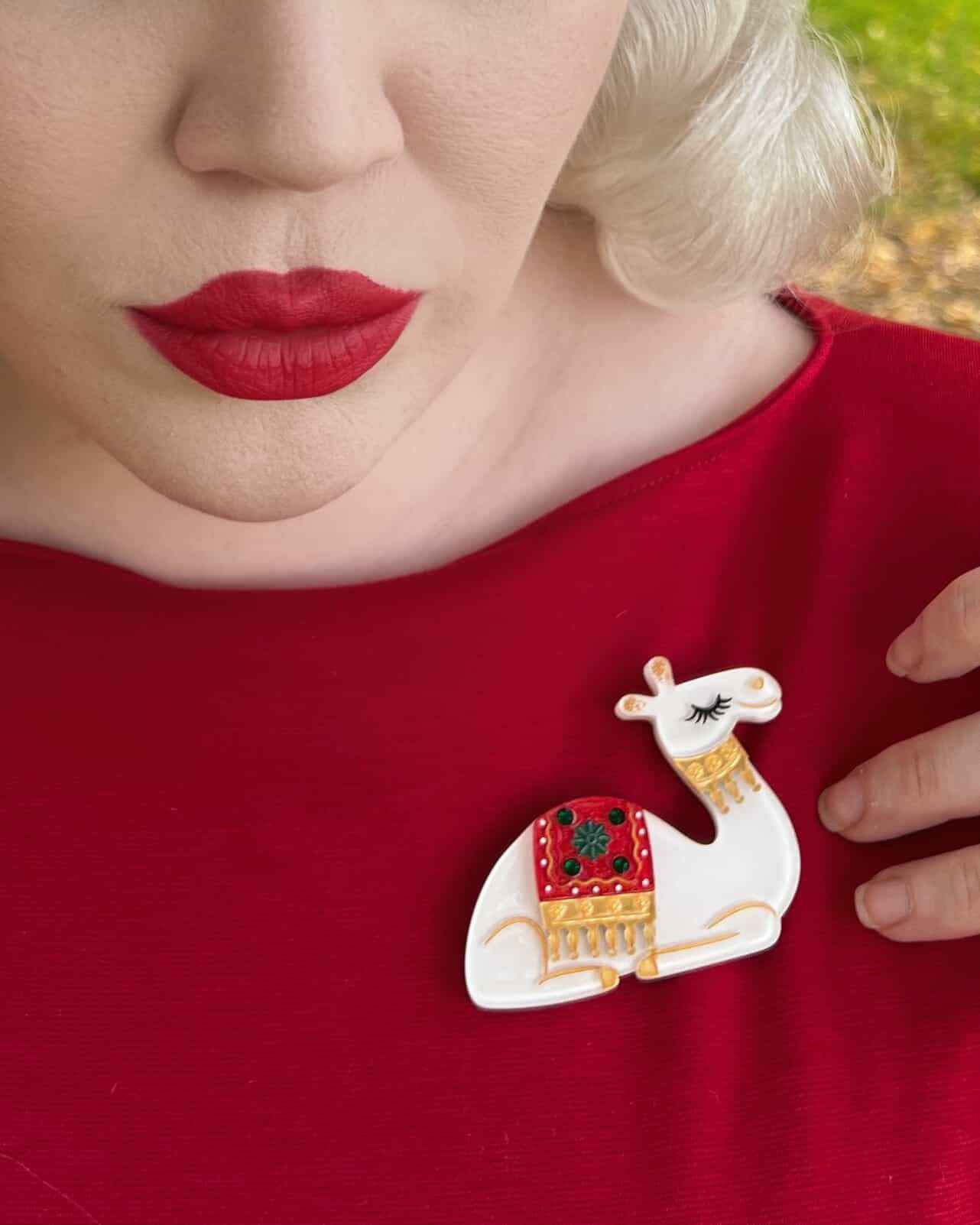 Desert Dreams Camel Brooch by 50's Vintage Dame x Lipstick & Chrome
