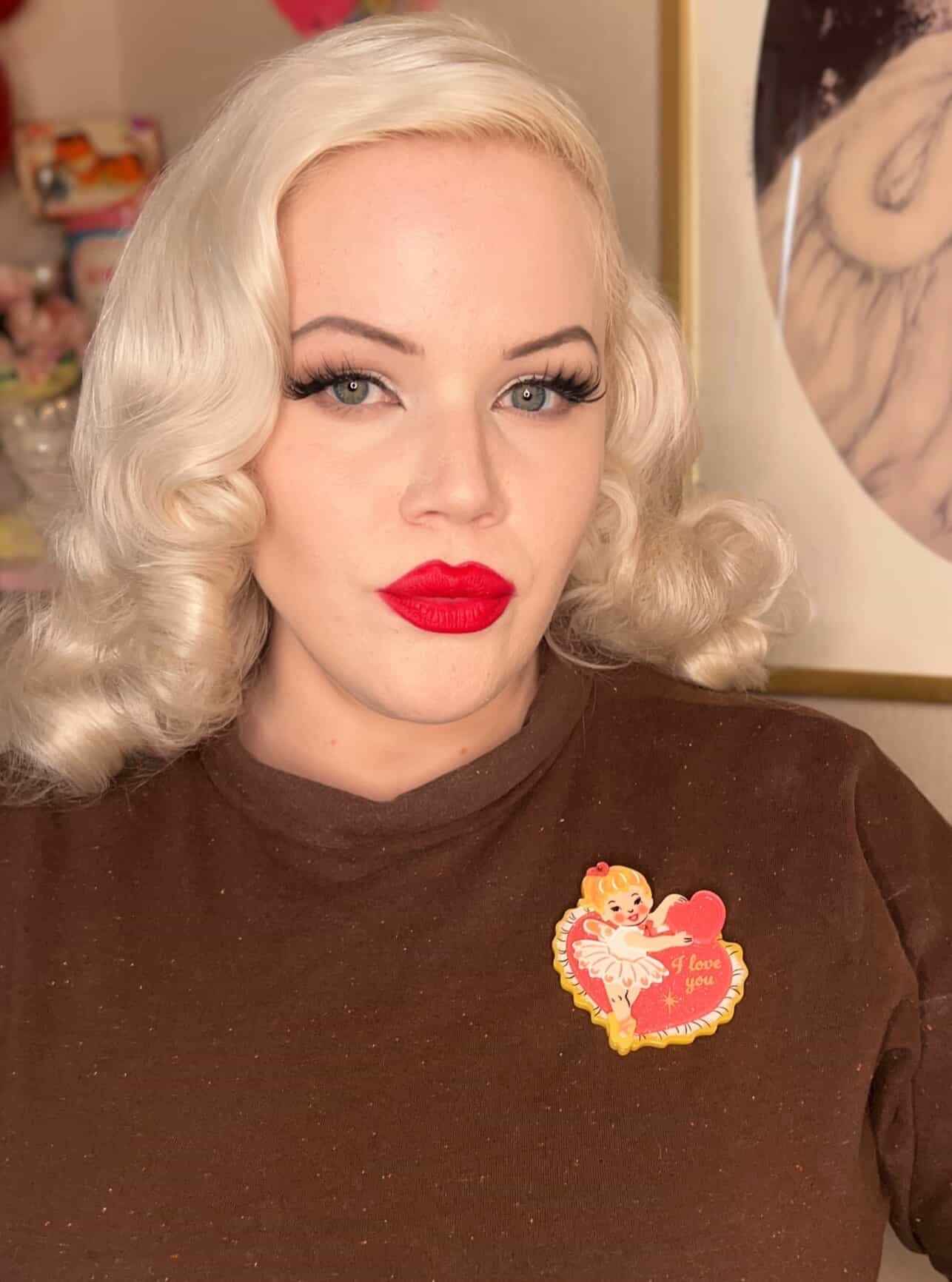 Retro Romance Brooch by 50's Vintage Dame x Lipstick & Chrome