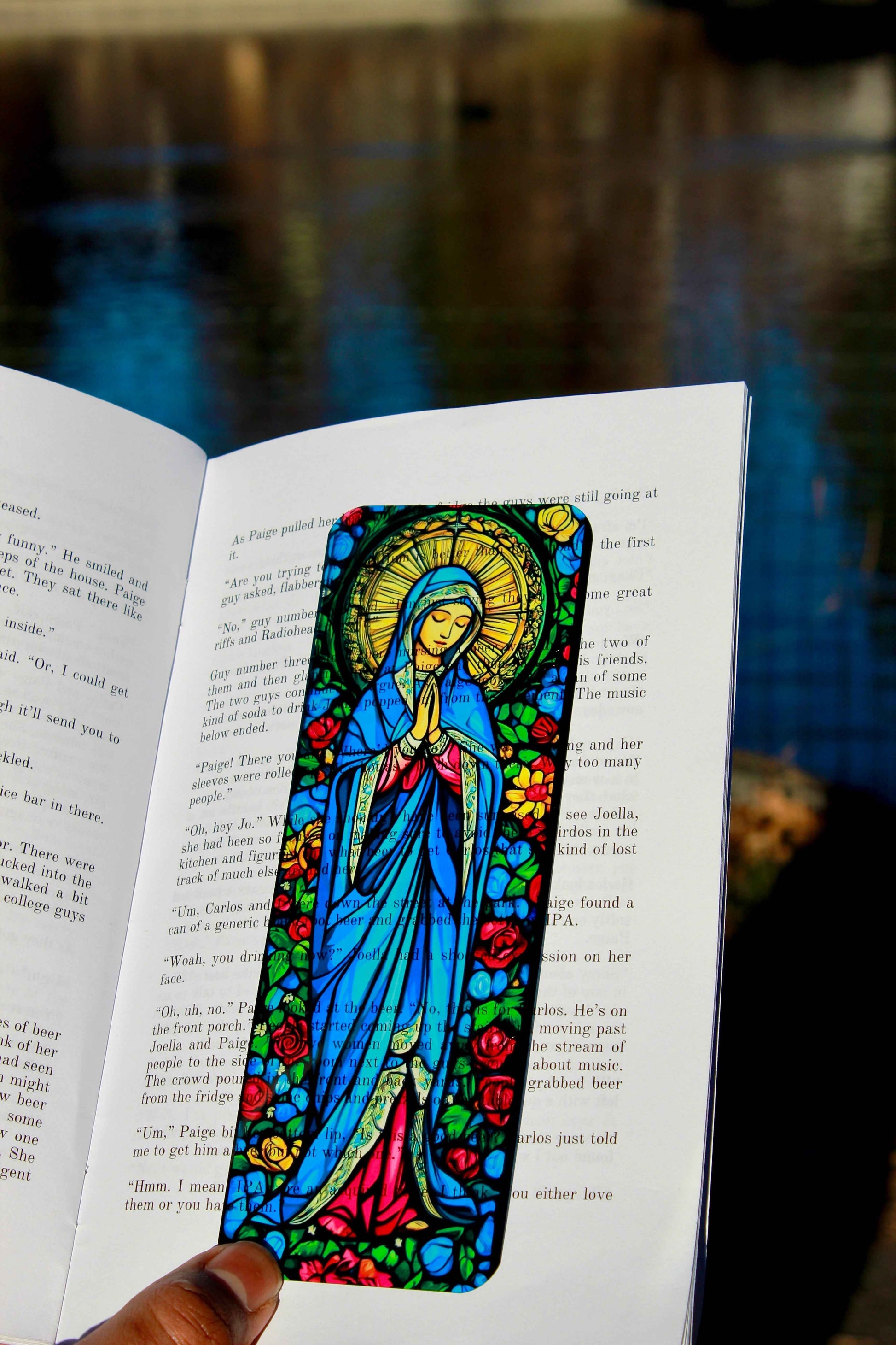 Virgin Mary Bookmark – Religious Catholic Gift, Christian Prayer Bookmark, Blessed Mother, Marian Devotional, Bible Accessories
