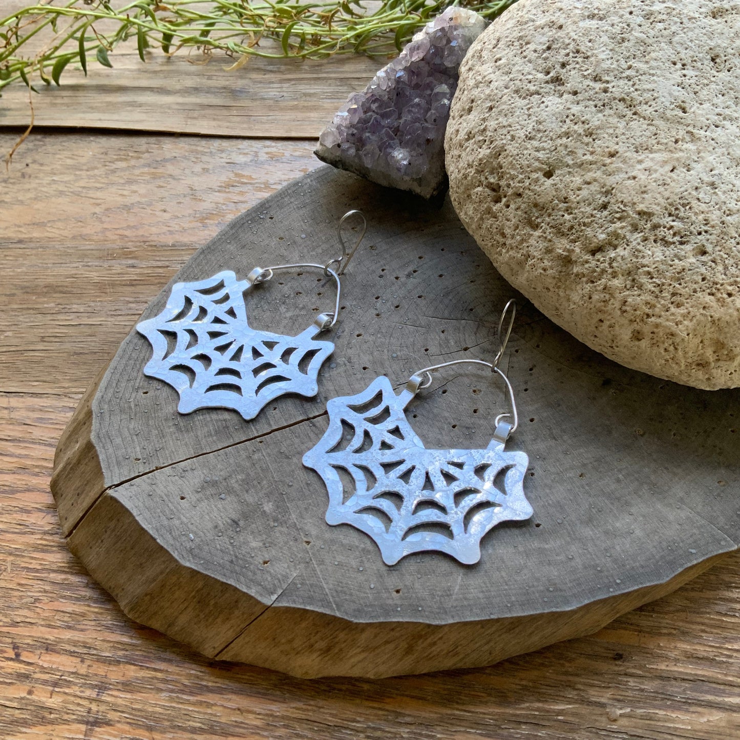 Spiderweb earrings