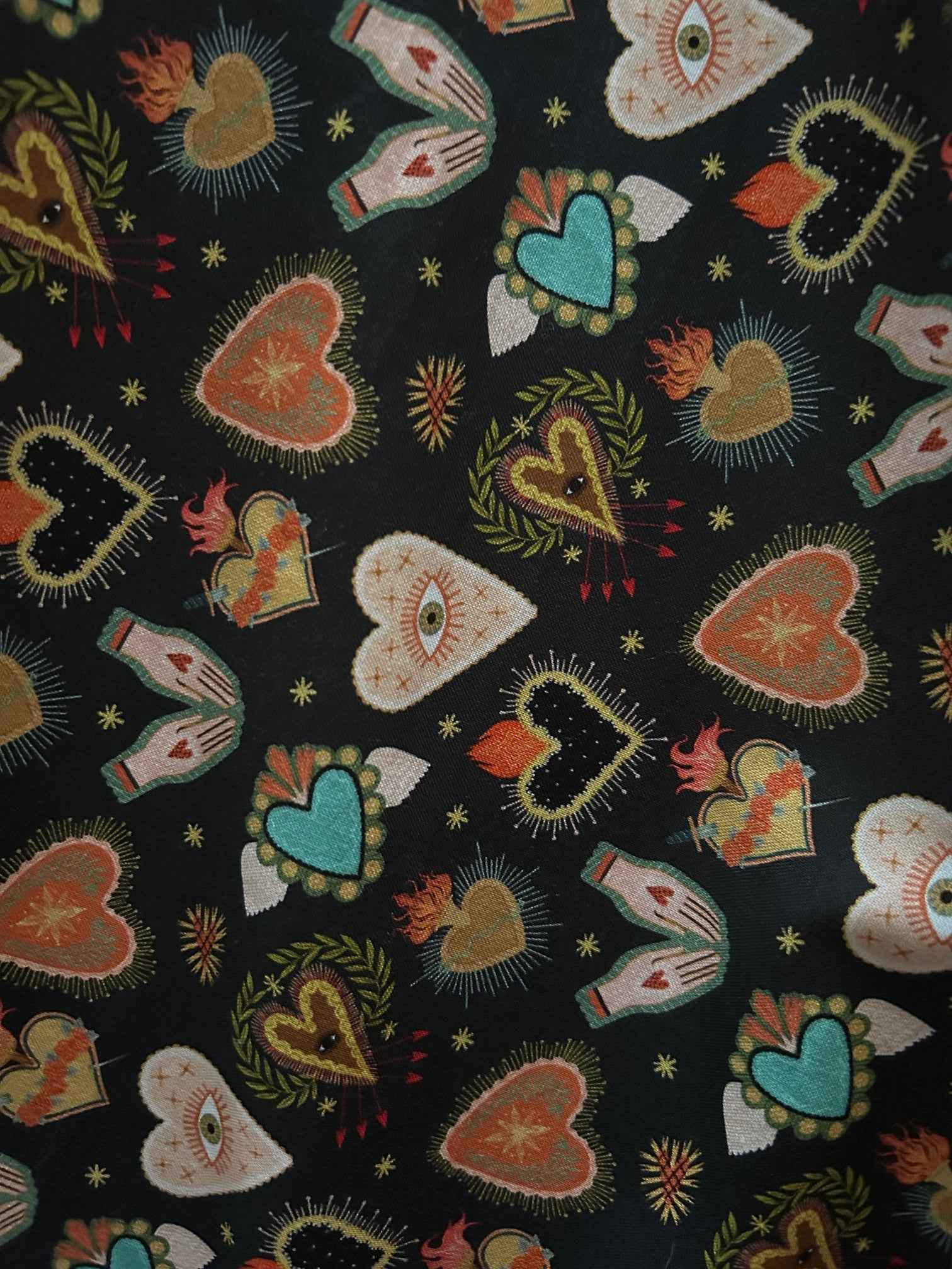 Flaming Hearts Midi Dress