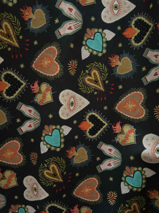 Flaming Hearts Midi Dress