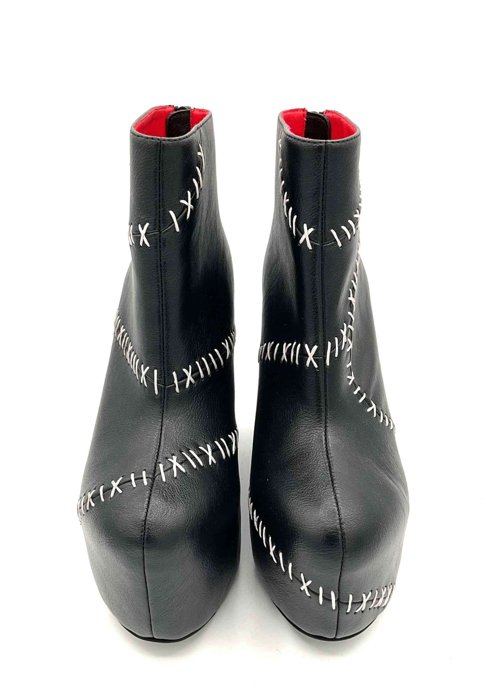 Stitches Contrast Wedge Boot