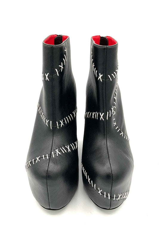 Stitches Contrast Wedge Boot