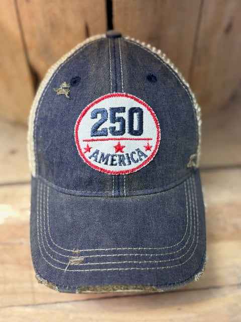 America 250 -distressed Trucker Hat