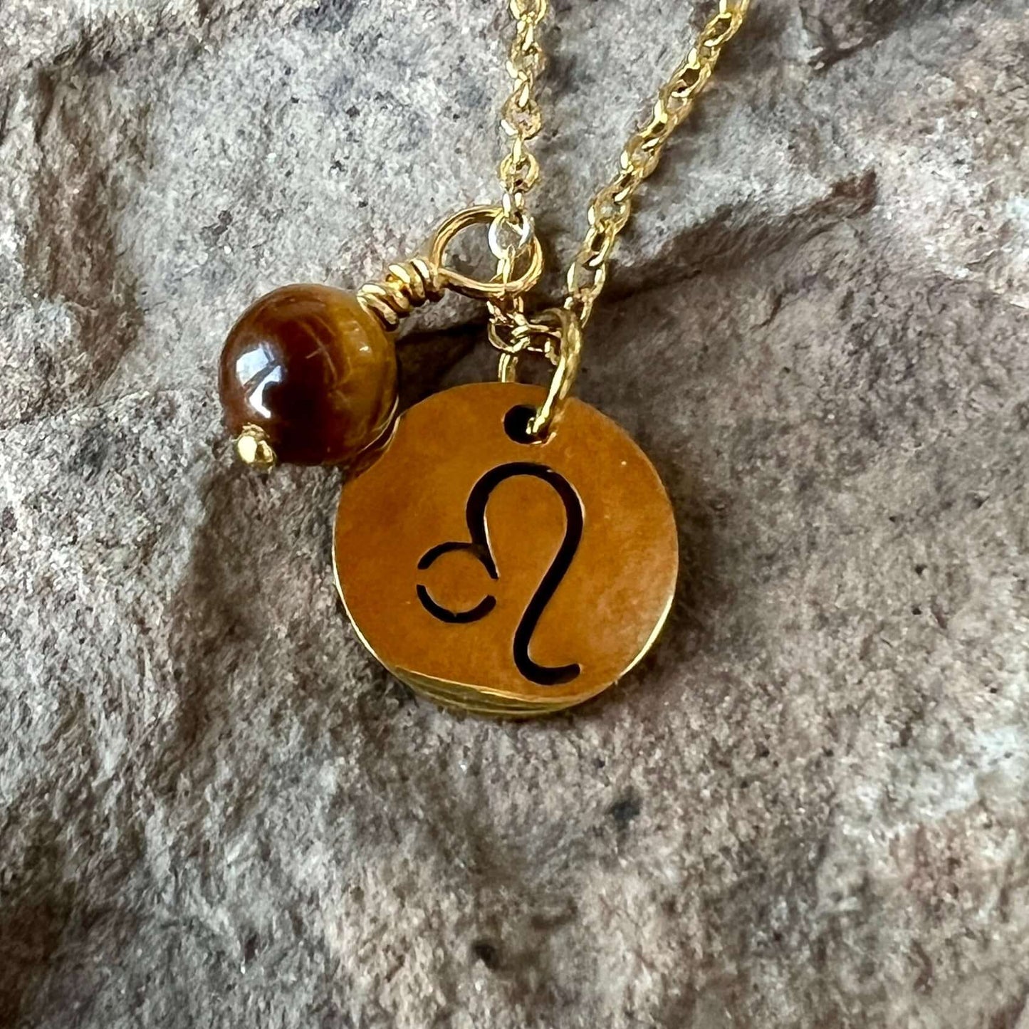 Zodiac Charm & Gemstone Necklace