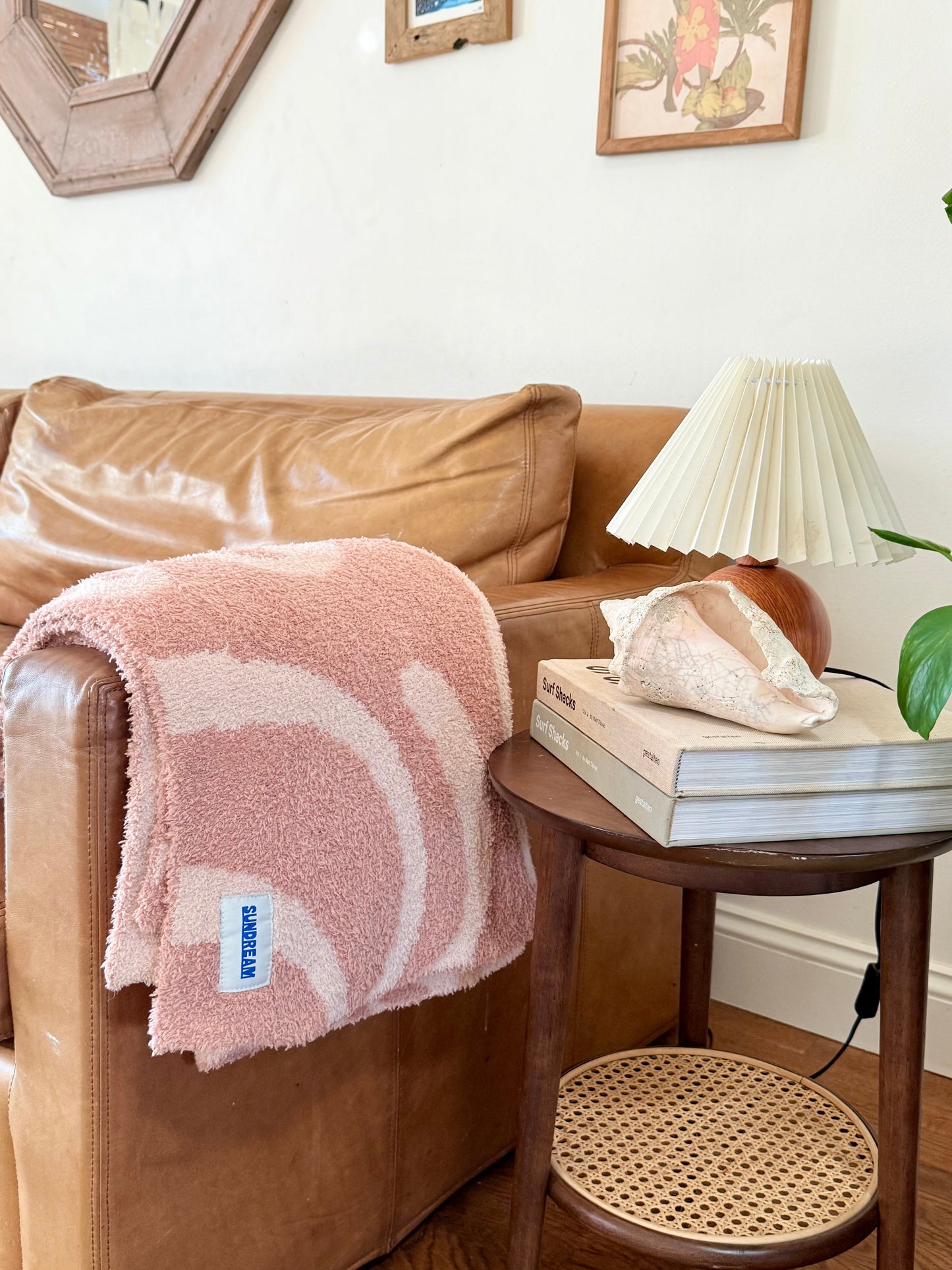 Hanalei Plush Throw - Island Blush