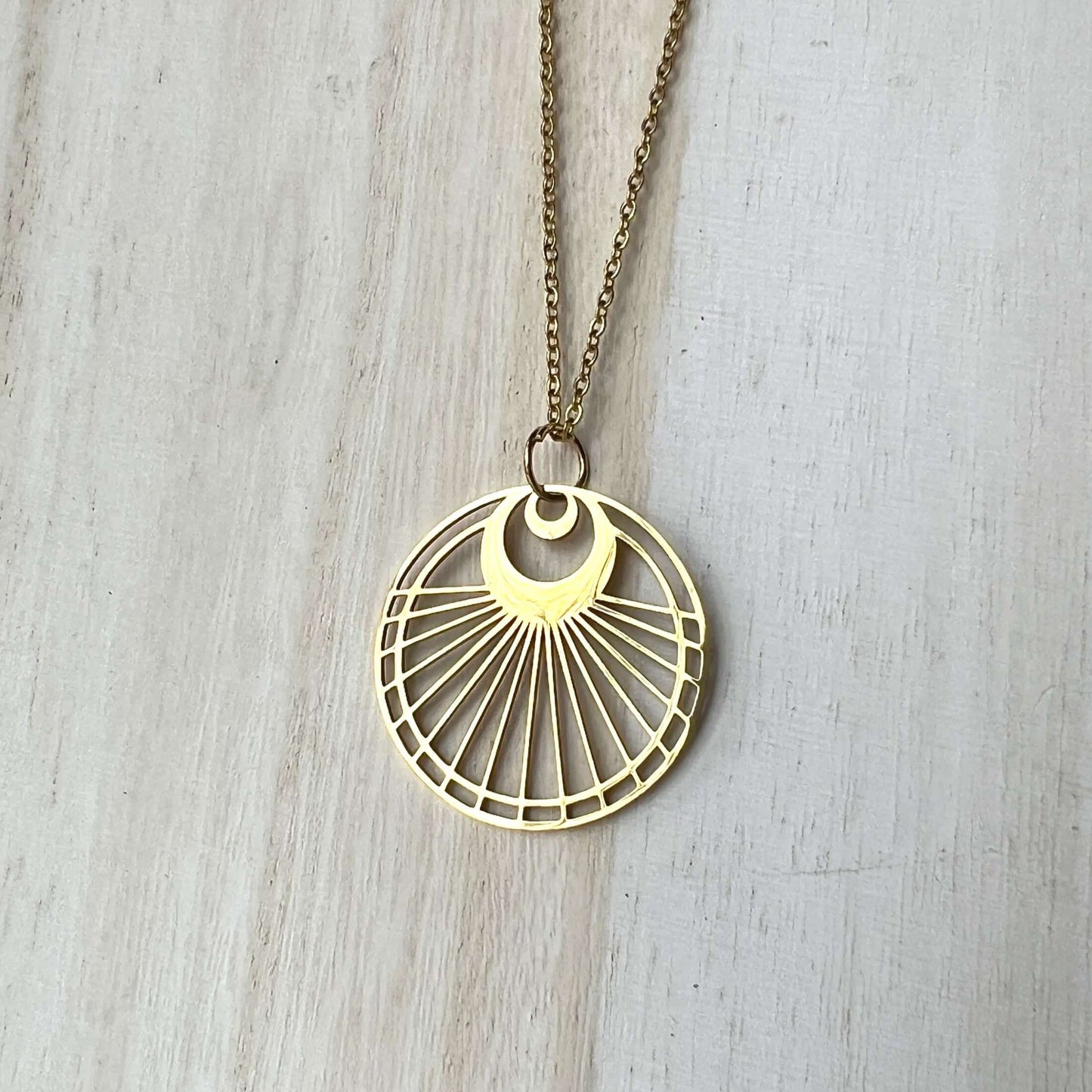 Lunar Radiance Moon Pendant Necklace