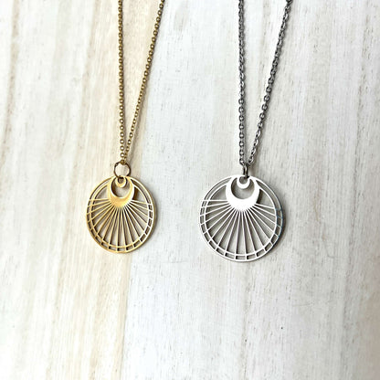 Lunar Radiance Moon Pendant Necklace