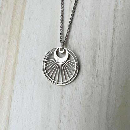 Lunar Radiance Moon Pendant Necklace