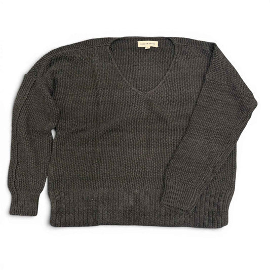 [7WP5056-001] WOMENS LUCKY BRAND SPRING WEIGHT V NECK PULLOVER - BLACK COMBO