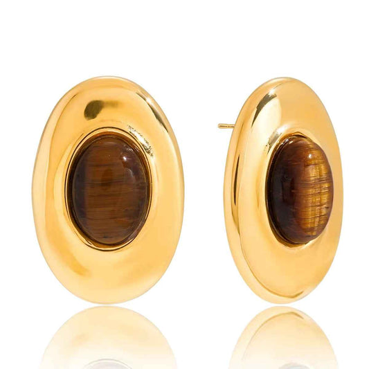 Sedona Tiger Eye Oval Studs