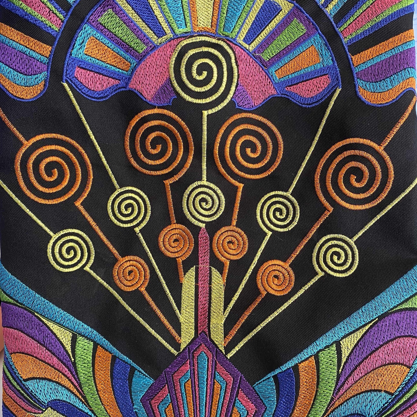 Deco Jaw Embroidered Yoga Bag - Thailand