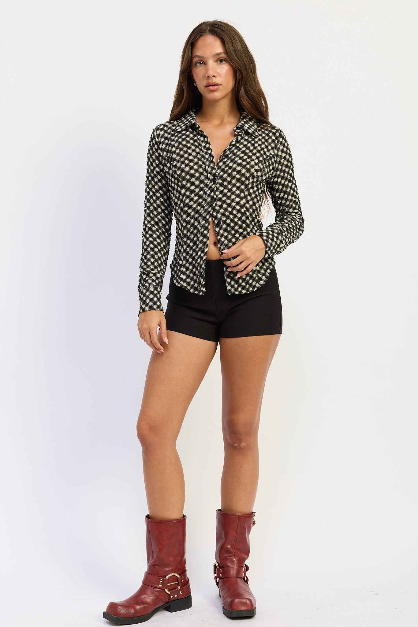 Opaline Button Up Top