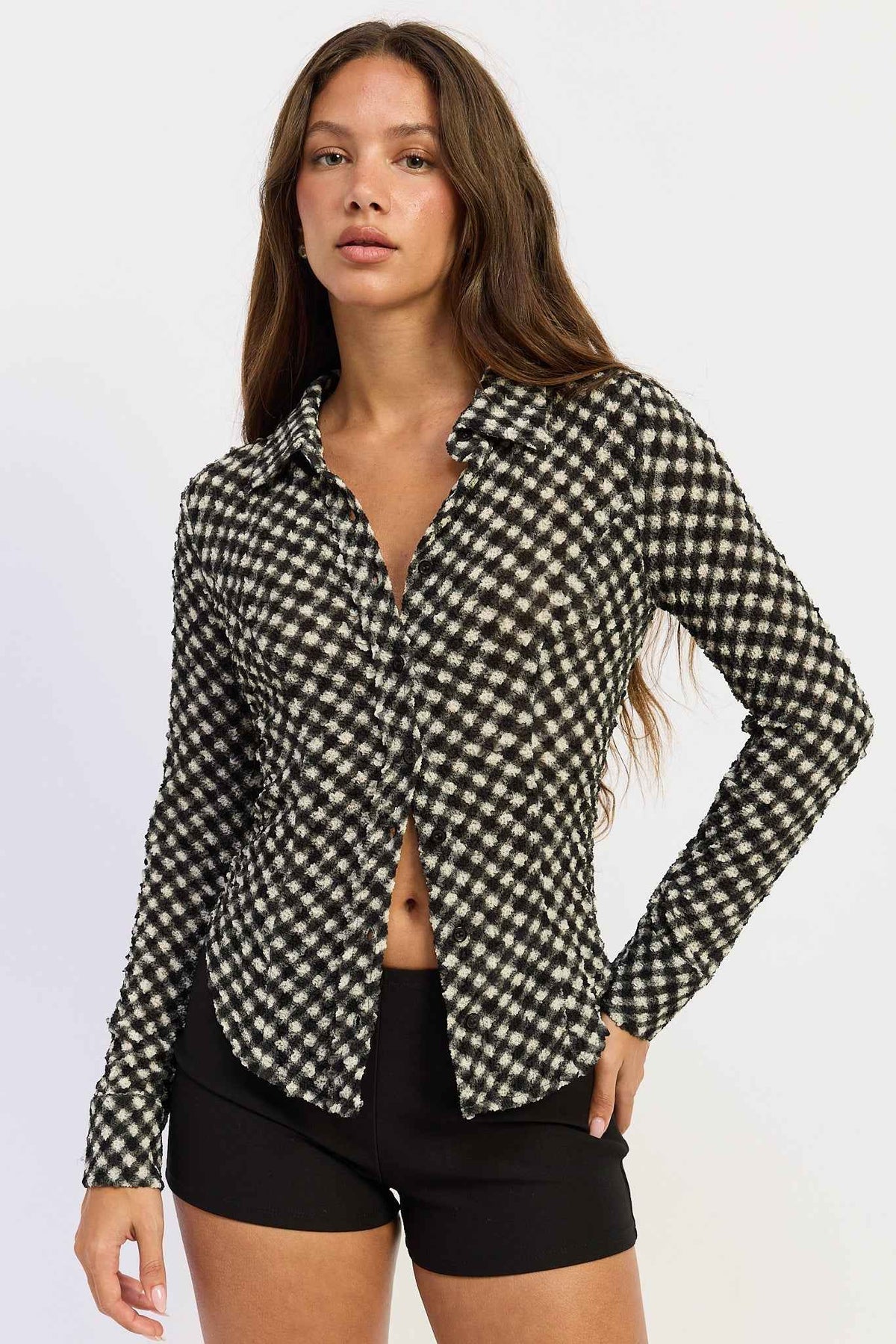 Opaline Button Up Top