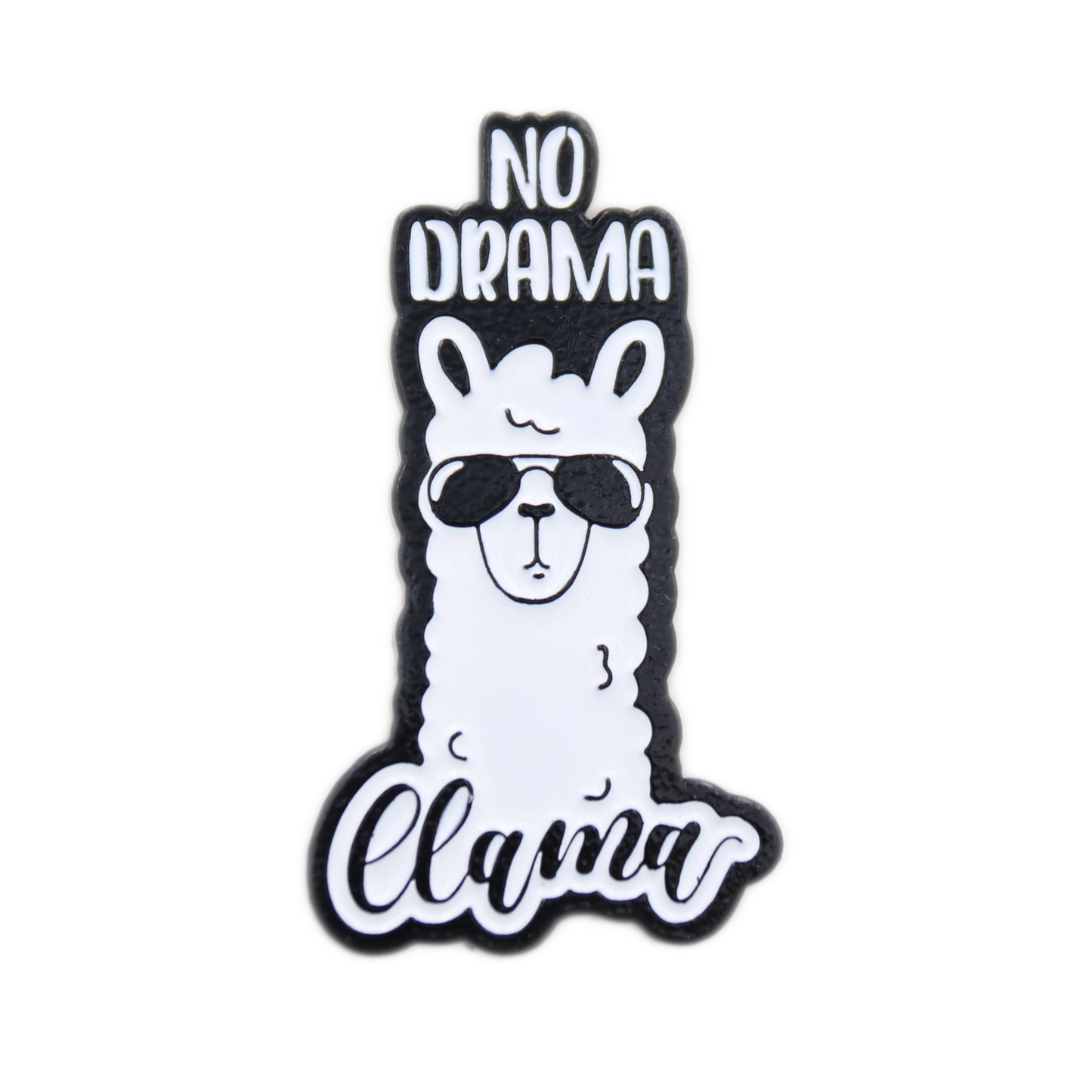 No Drama Llama Pin - No Stress Motivational Llama Enamel Pin