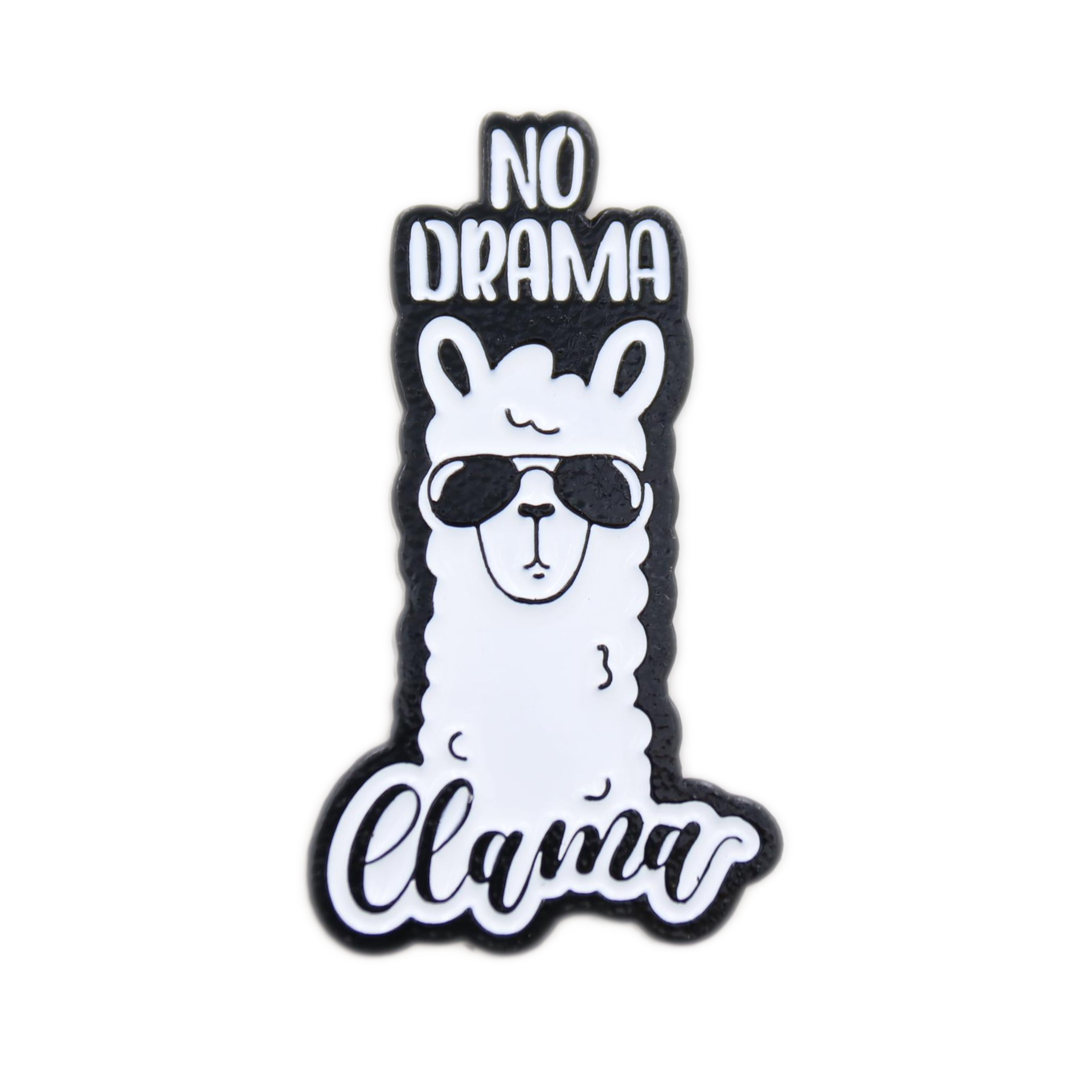 No Drama Llama Pin - No Stress Motivational Llama Enamel Pin