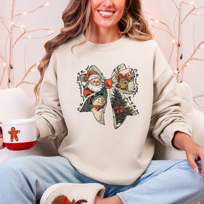 It's The Most Wonderful Time Of The Year, Christmas, Santa, Snowman, Reindeer Sweatshirt