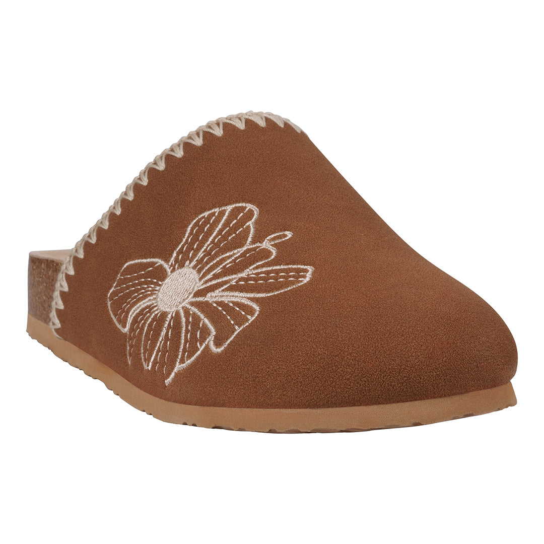 Women's Jamie Cognac Slide Footbed Clogs