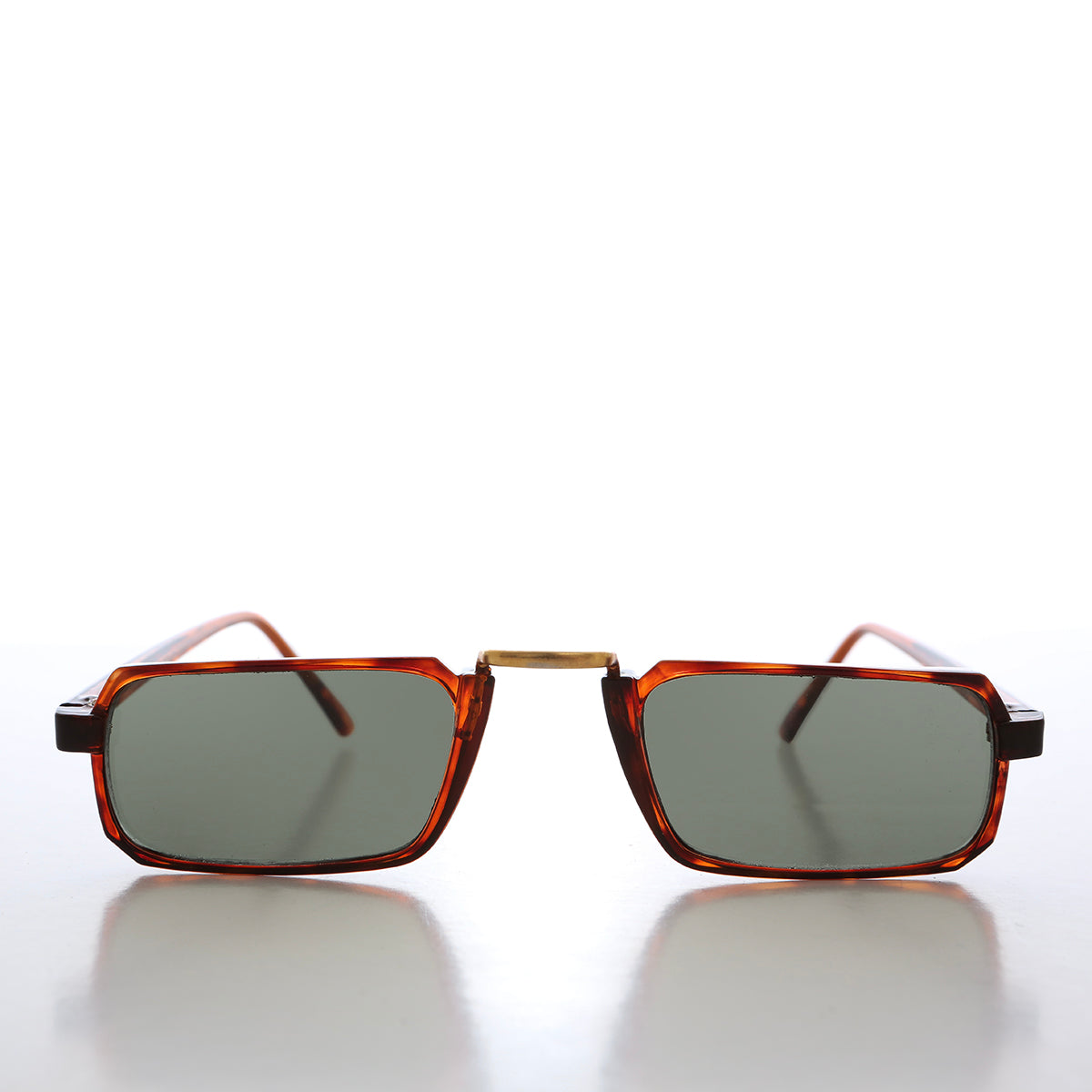 Simple Rectangular Slim Vintage Sunglasses - Jude