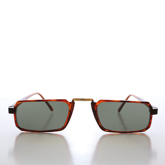 Simple Rectangular Slim Vintage Sunglasses - Jude