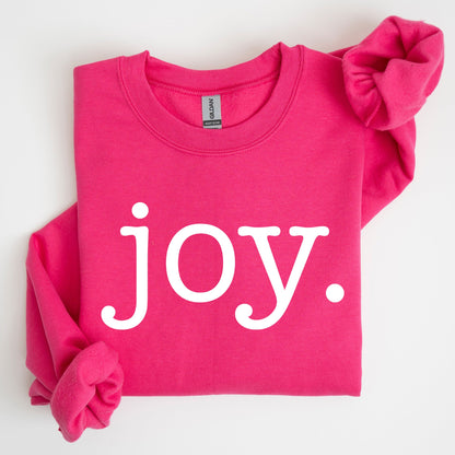 Joy, Classic Minimalist, Christmas, Winter, Snow, Santa, Sweatshirt