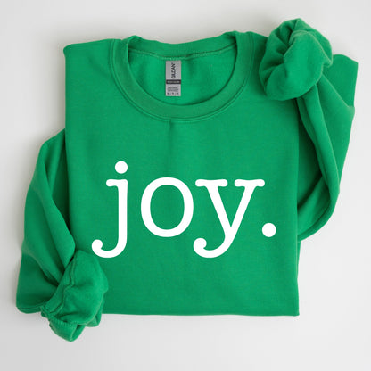 Joy, Classic Minimalist, Christmas, Winter, Snow, Santa, Sweatshirt