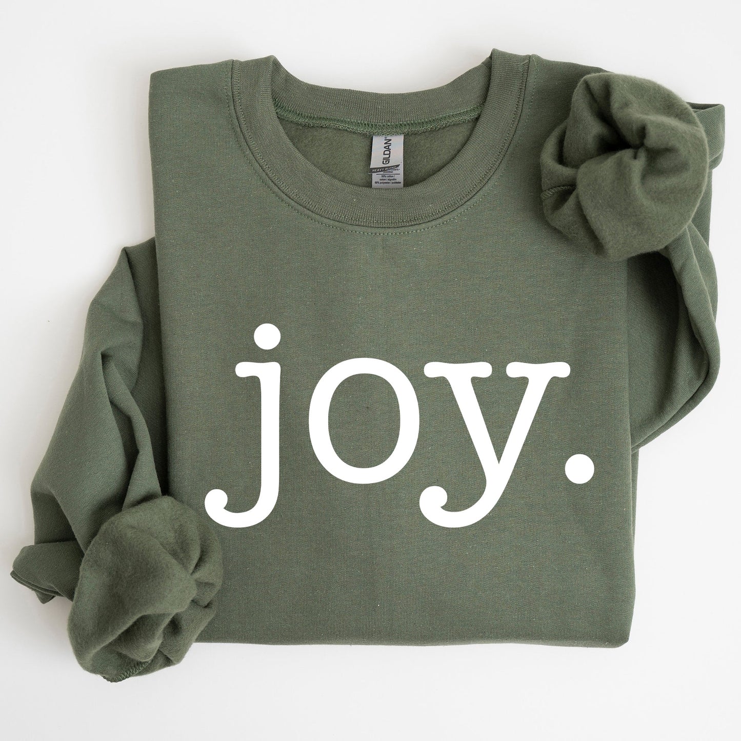 Joy, Classic Minimalist, Christmas, Winter, Snow, Santa, Sweatshirt