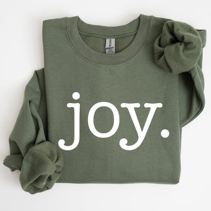 Joy, Classic Minimalist, Christmas, Winter, Snow, Santa, Sweatshirt