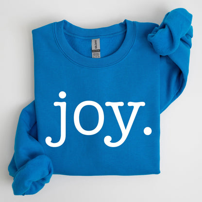 Joy, Classic Minimalist, Christmas, Winter, Snow, Santa, Sweatshirt