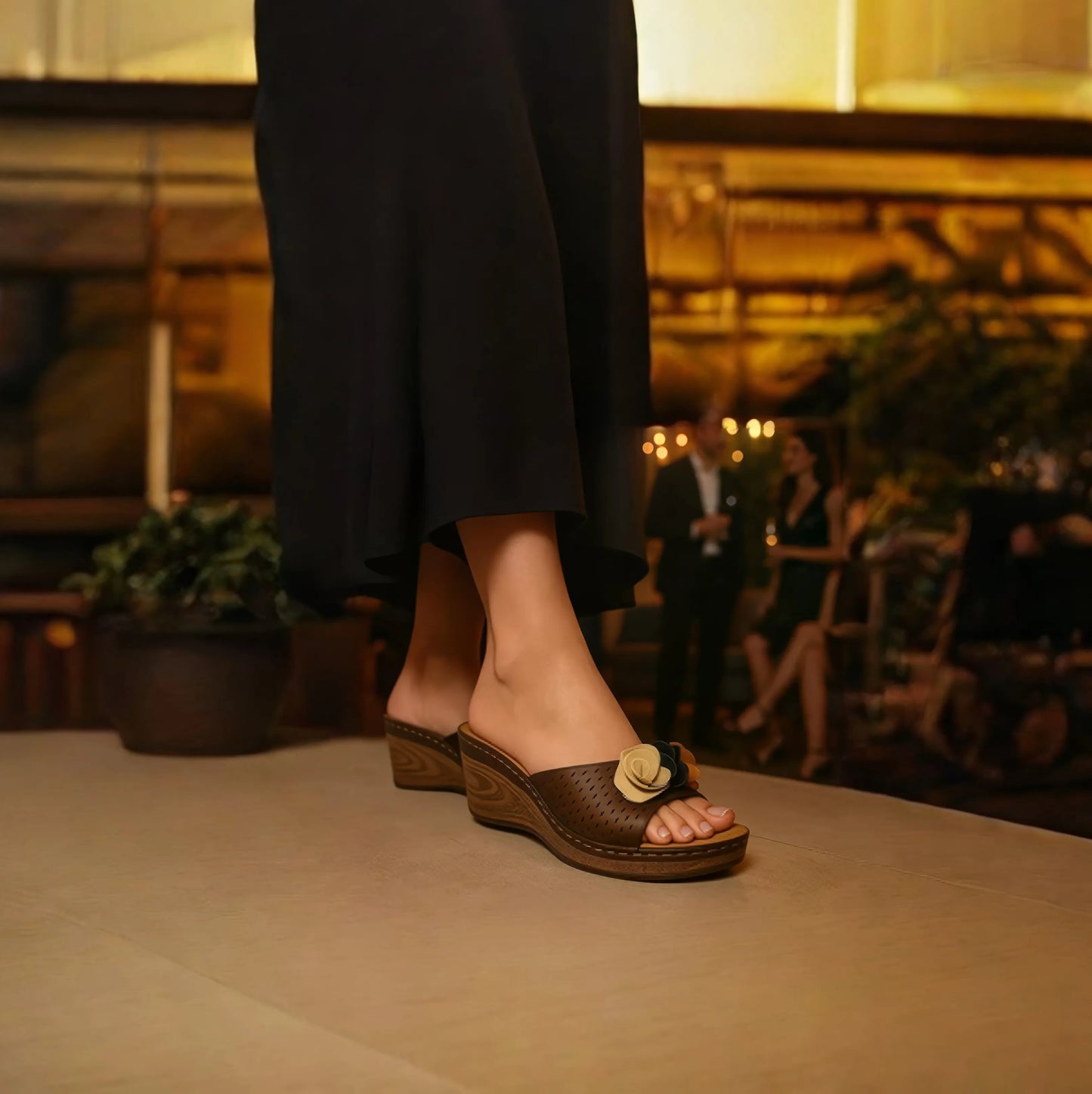 Women's Juliet Bronze Wedge Sandals