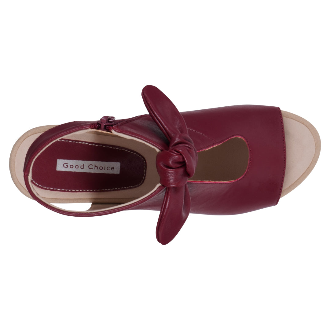 Women's Kimora Burgundy Heeled Sandals