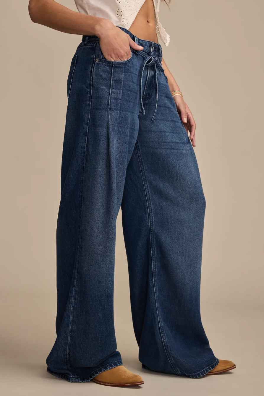 [146333-420] WOMENS LUCKY BRAND LUCKY LEGEND LIQUID DENIM LUXE PALAZZO