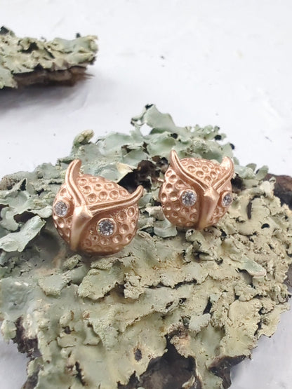 Azia Owl Stud Earrings