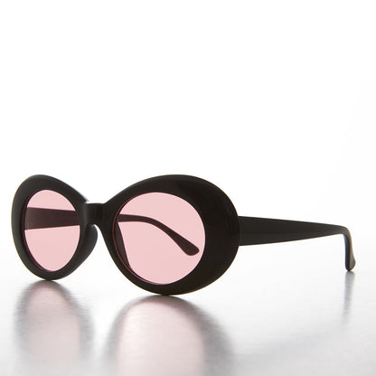 Colored Lens Oval Cat Eye Clout Sunglass - Lulu 4